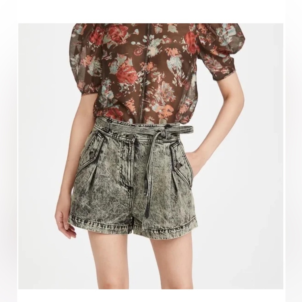 Ulla Johnson Alec Acid Wash Shorts